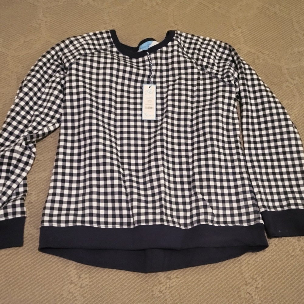 Draper James gingham sweatshirt, NWT